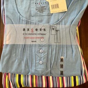 Axcess by Liz Claiborne short sleeve capri pajamas